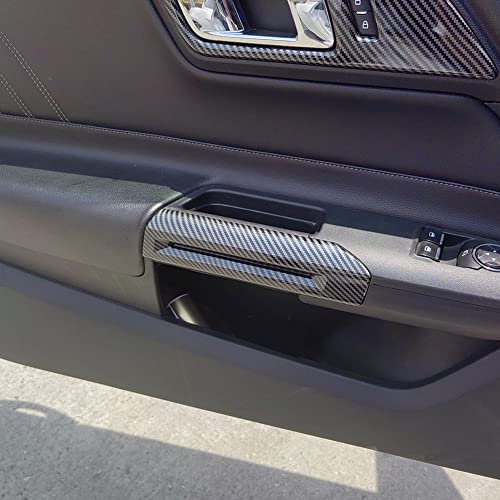 AOKIO Interior Door Handle Cover Decoration Trim for Ford Mustang Accessories 2015 2016 2017 2018 2019 2020 2021 2022 2023 2024 (Carbon Style) - Image 3