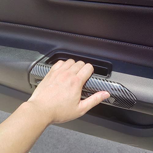 AOKIO Interior Door Handle Cover Decoration Trim for Ford Mustang Accessories 2015 2016 2017 2018 2019 2020 2021 2022 2023 2024 (Carbon Style) - Image 5