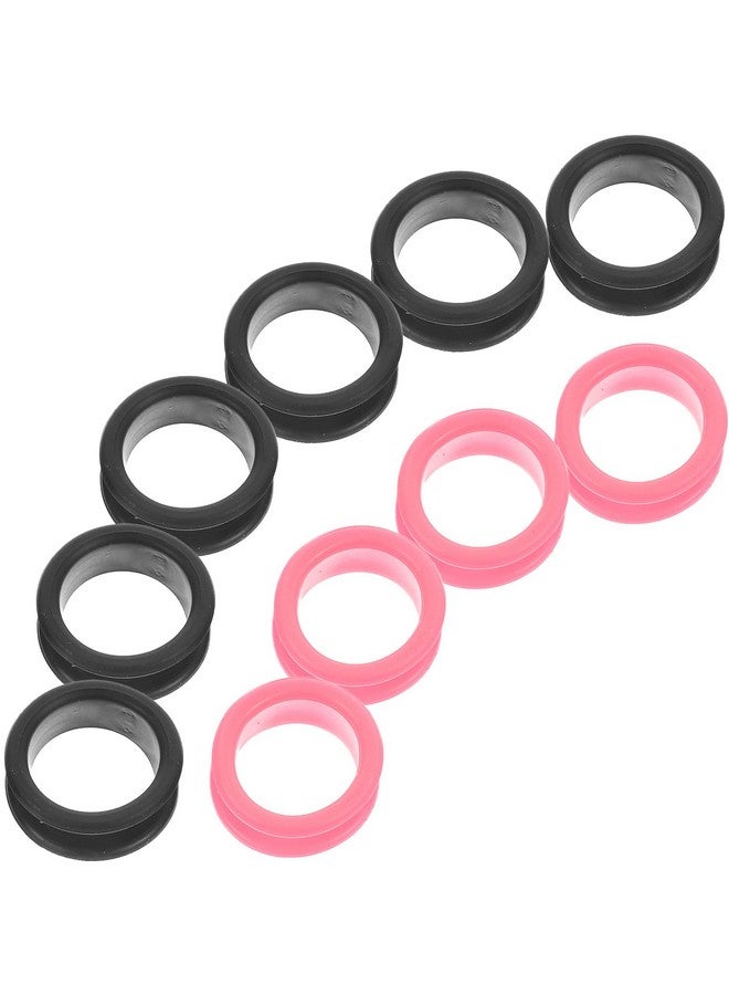 Frcolor Finger Inserts 10pcs Silicone Ring Thumb Grips Dog Clippers Professional Beauty Tools + Accessories Pet Shears Finger Rings Grooming Grips Shear Ring - Image 1