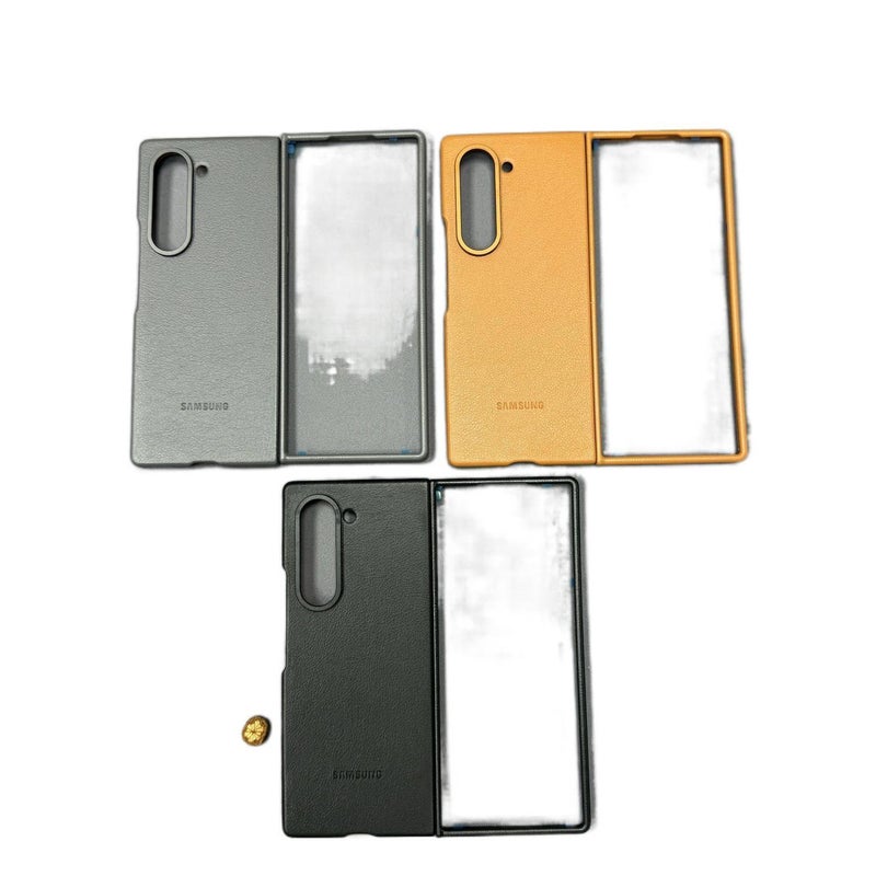 Protective Case | Shockproof Cover for Samsung Galaxy Z Flip 6 | Full Coverage | Black | Leather Texture - Image 2