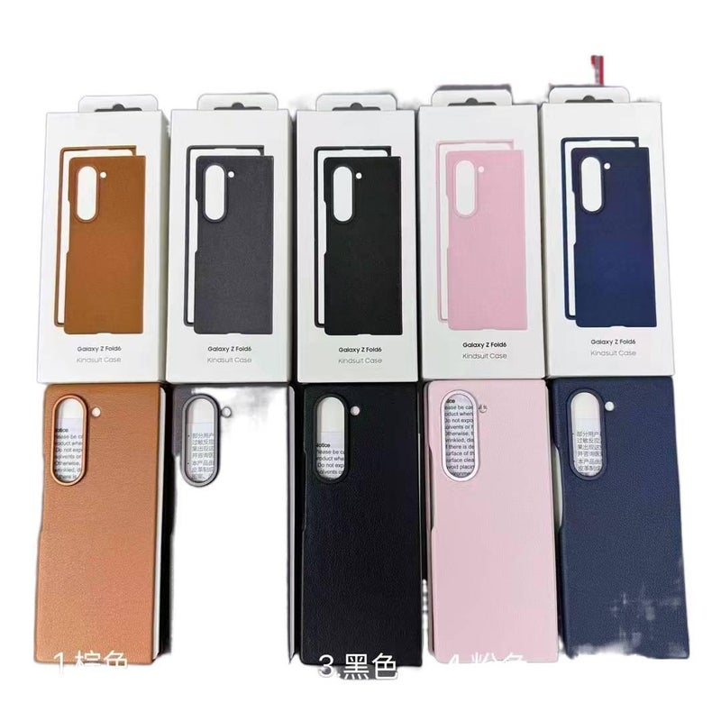 Protective Case | Shockproof Cover for Samsung Galaxy Z Flip 6 | Full Coverage | Black | Leather Texture - Image 1
