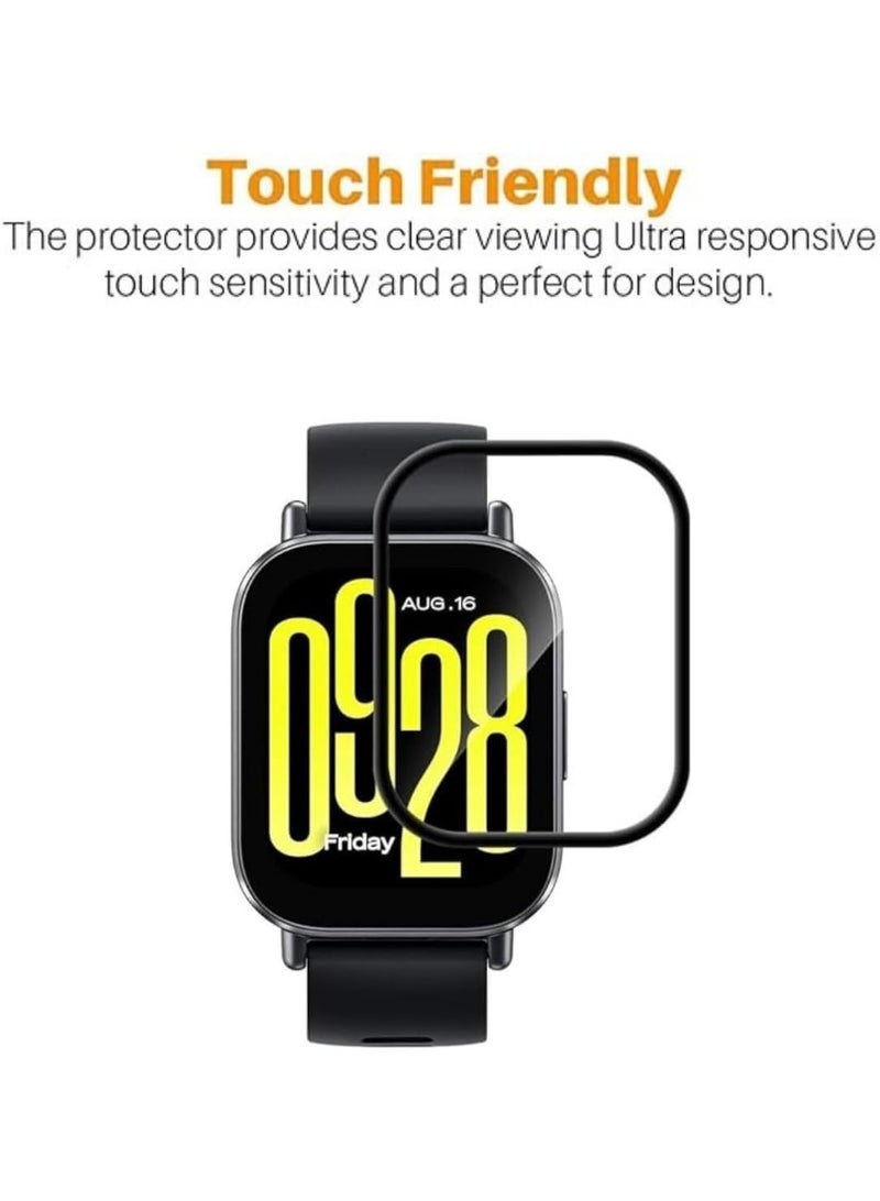 واقي شاشة فيلمي لساعة Redmi Watch 5 Lite - وضوح عالي الدقة، انحناء ثلاثي الأبعاد، مقاوم للخدش، سهل التركيب - ليس زجاجًا - Image 2