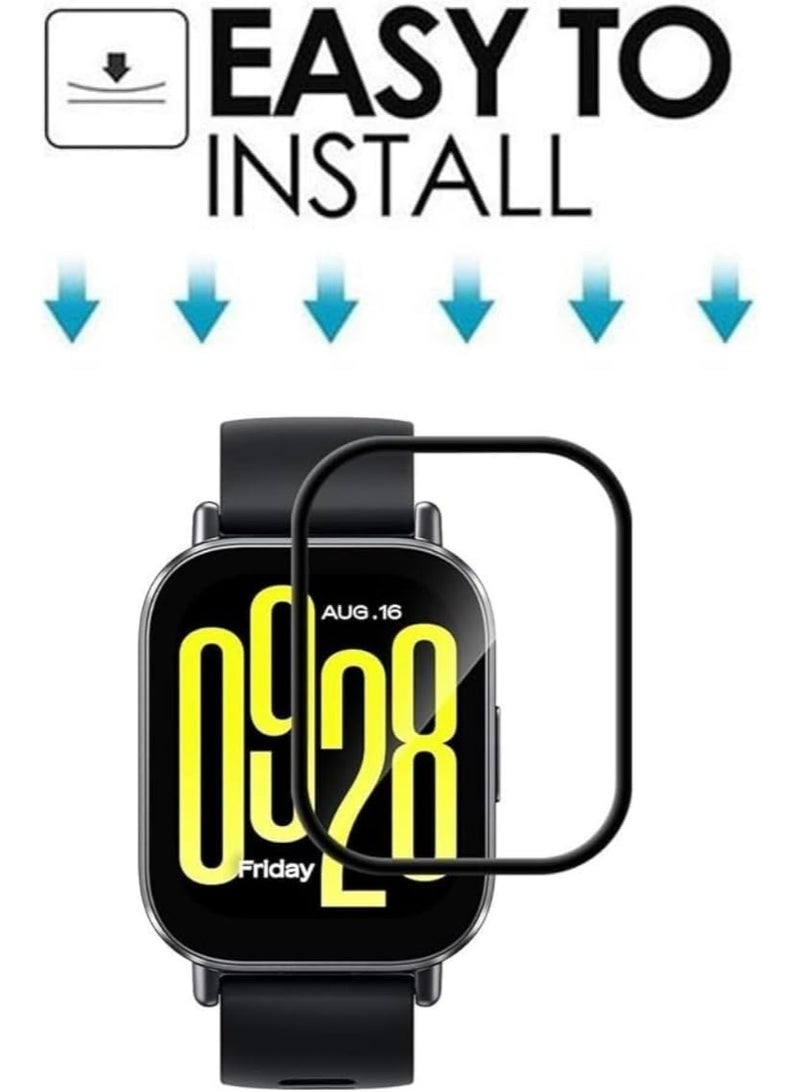 واقي شاشة فيلمي لساعة Redmi Watch 5 Lite - وضوح عالي الدقة، انحناء ثلاثي الأبعاد، مقاوم للخدش، سهل التركيب - ليس زجاجًا - Image 3