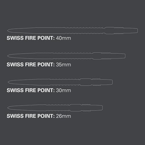 TARGET Darts Swiss Points, Fire Swiss Point Dart Tips (3 Pack Set of Tips) 30MM, Gold | Change Dart Points, Professional Darts Accessories - Image 2