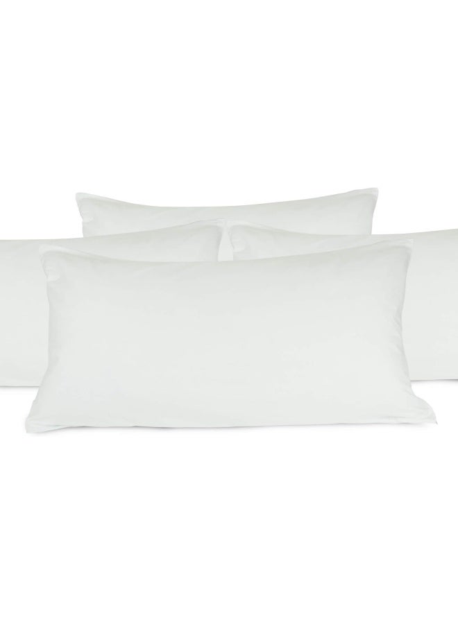 Bare Cotton BC Luxury Hotel Bedding Quality Collection, Ultra Soft dust Proof Plain Pillow Protector | Pillow Cover with Zipper, Soft & Comfortable for Hair and Skin, Queen Size, 4 Pack Set  - Image 5