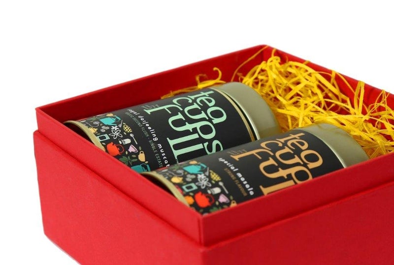 Teacupsfull Classic Black Tea Gift Box, Selected by ex Tea Planters, Best of Darjeeling and Assam, Delicious Teas, (Combo of Darjeeling Black and Special Masala Chai, 50 gm each), Exotic Gift For Any Occassion - Image 2