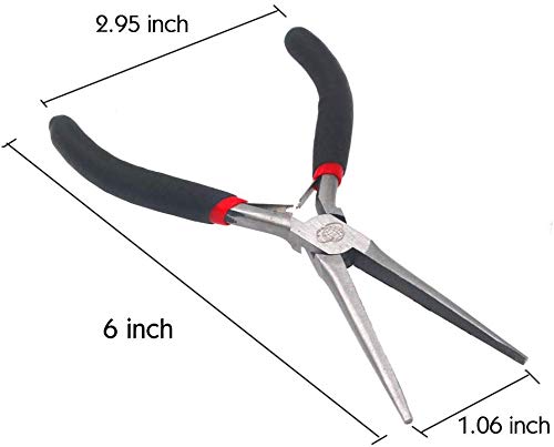 Miular 6 Inch Extra Long Needle Nose Pliers Set for Wire Wrapping, 4 Pack - Image 2