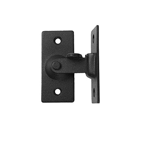 WANLIAN Mini Size 90 Degree Door Latch Sliding Screen Door Latch Barn Door Lock Hasp Latch Clasp Lock Pocket Door Locks and Latches Black Small* - Image 1