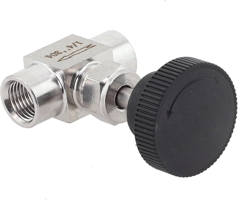 1 4 بوصة صمام إبرة من الفولاذ المقاوم للصدأ 304 مقاوم للتسرب عالي الضغط متين - Image 3