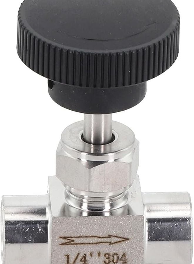 1 4 بوصة صمام إبرة من الفولاذ المقاوم للصدأ 304 مقاوم للتسرب عالي الضغط متين - Image 2