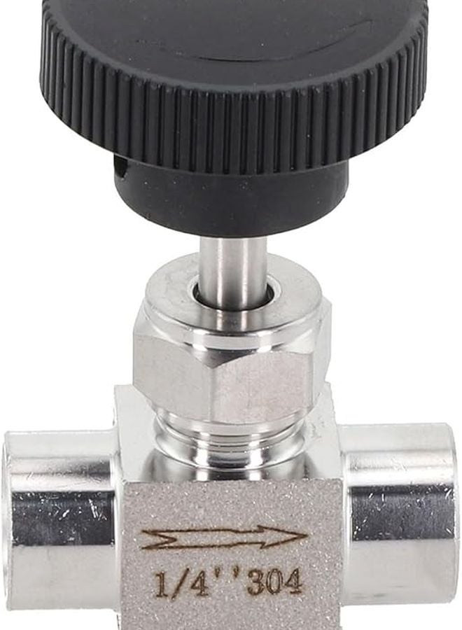 1 4 بوصة صمام إبرة من الفولاذ المقاوم للصدأ 304 مقاوم للتسرب عالي الضغط متين - Image 4