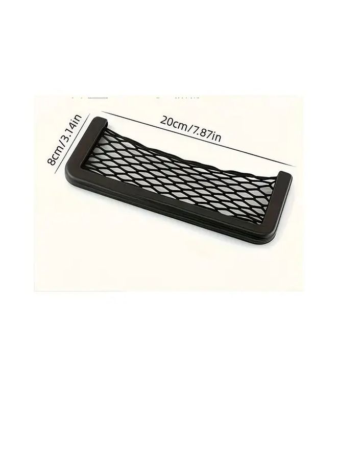 4pcs Heavy Duty Nylon Car Storage Net Bag Set With ABS Hooks Elastic Mesh Tool Free Organizer For SUV Truck RV - Image 3