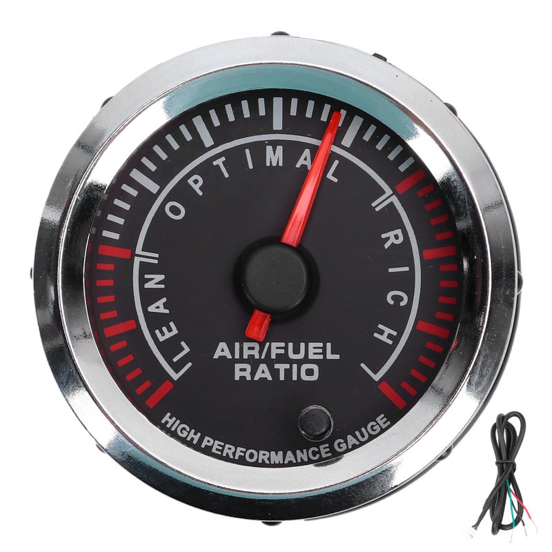 Universal Air Fuel Ratio Gauge 12V AFR Meter - Smoked Lens LED Display for 12V Cars - Image 2