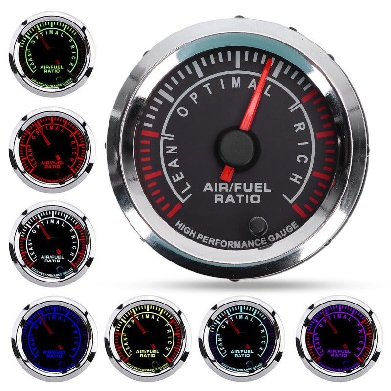 Universal Air Fuel Ratio Gauge 12V AFR Meter - Smoked Lens LED Display for 12V Cars - Image 1