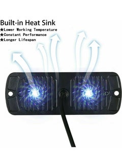 نيبمينينت 12 قطعة من مصابيح LED لسيارتك لحالات الطوارئ Amber Hazard Beacon  - Image 4