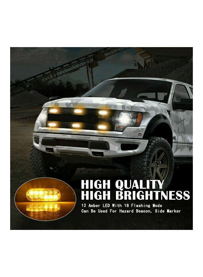 NIBEMINENT 12-Piece LED Amber Hazard Beacon Emergency - Image 3
