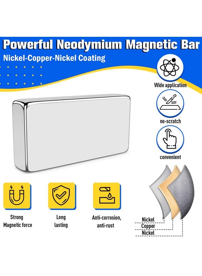 FINDMAG 100Pcs Strong Neodymium Magnets - Heavy Duty Rare Earth Magnetic Bars, Rectangular, 10x5x2mm - Perfect for Crafts, Kitchen, DIY Tool Storage, Science, Office - Image 2