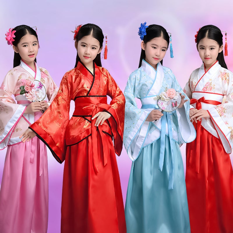 Perennial Spot Girls' Hanfu Girls' Older Children'S Ancient Costume Children'S Tang Costume Performance Primary School Students' Performance Costume Children'S Clothing - Image 2