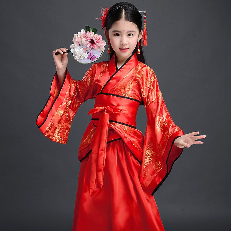Perennial Spot Girls' Hanfu Girls' Older Children'S Ancient Costume Children'S Tang Costume Performance Primary School Students' Performance Costume Children'S Clothing - Image 3