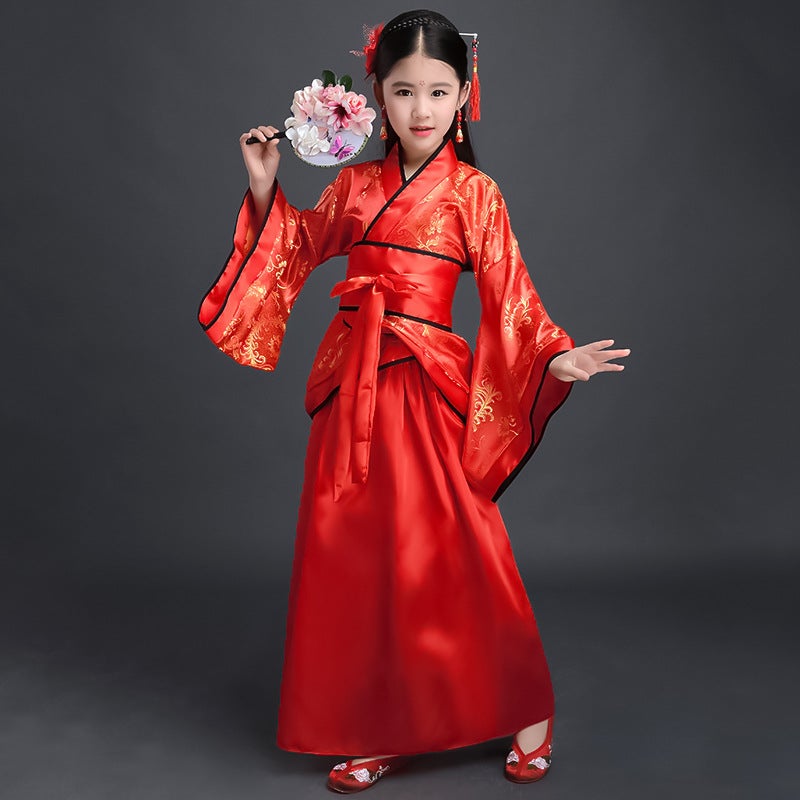 Perennial Spot Girls' Hanfu Girls' Older Children'S Ancient Costume Children'S Tang Costume Performance Primary School Students' Performance Costume Children'S Clothing - Image 1