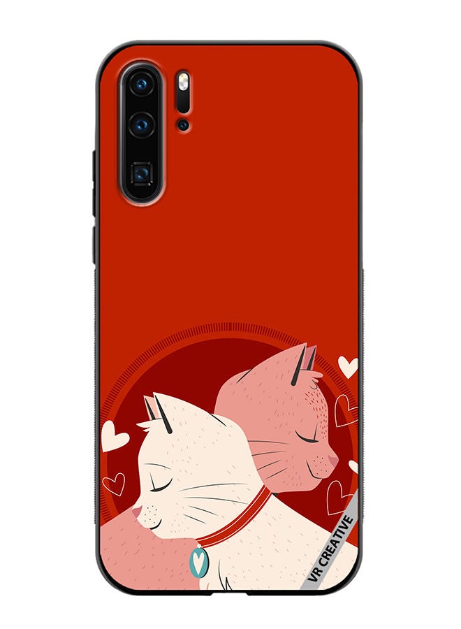 VR CREATIVE Protective Case Cover For Huawei P30 Pro Love Cats Design Multicolour - Image 1