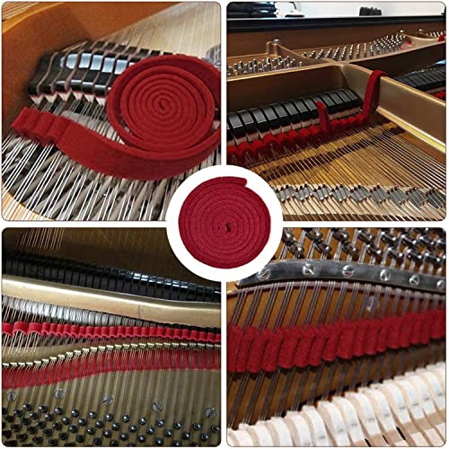 CUGLB Piano Tuning Kit, CUGLB Professional Piano Tuner Kit Including Tuning Wrench Hammer, Temperament Strip, Mute Set, DIY Fixing Set (8 pcs in Pack) - Image 3