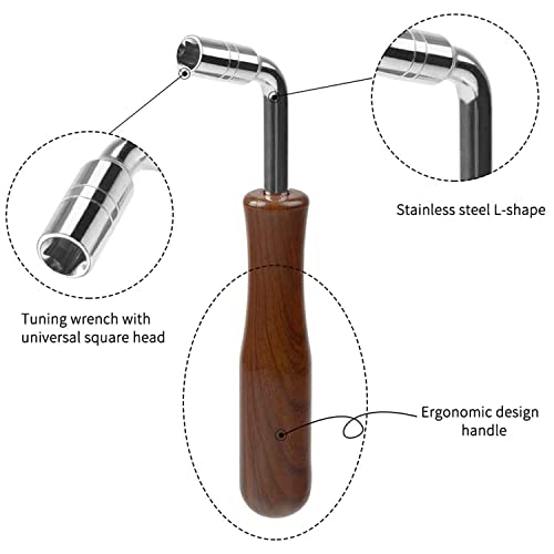 CUGLB Piano Tuning Kit, CUGLB Professional Piano Tuner Kit Including Tuning Wrench Hammer, Temperament Strip, Mute Set, DIY Fixing Set (8 pcs in Pack) - Image 5