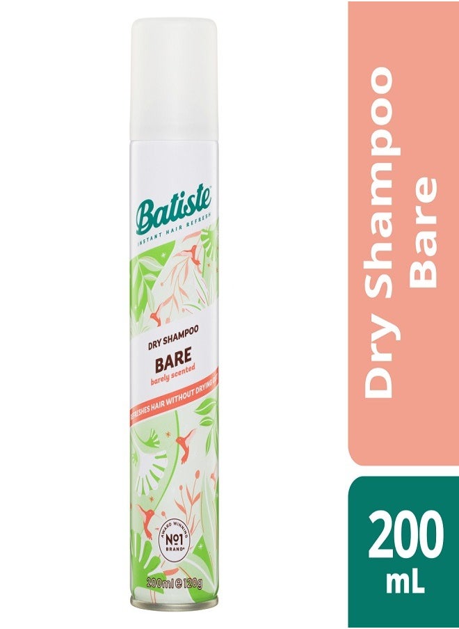 Batiste - DRY SHAMPO BARE BARELY SCENTED 200ML - Image 1