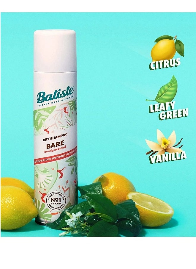 Batiste - DRY SHAMPO BARE BARELY SCENTED 200ML - Image 1