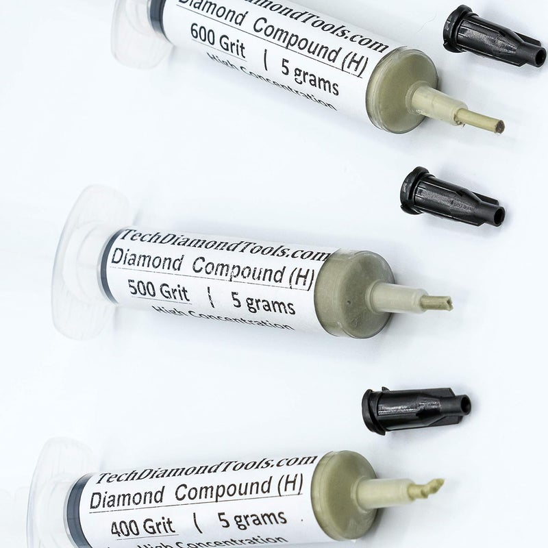 TechDiamondTools Diamond Polishing Compound Kit of 5 Lapping Paste USA Made 400 500 600 800 1050 Grit Lapidary Paste for Rock Glass Metal Jewelry Resin Marble with High Concentration of Diamond Powder - Image 5