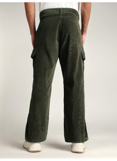 Beyoung Olive Oversize Corduroy Cargo Pants  - Image 1