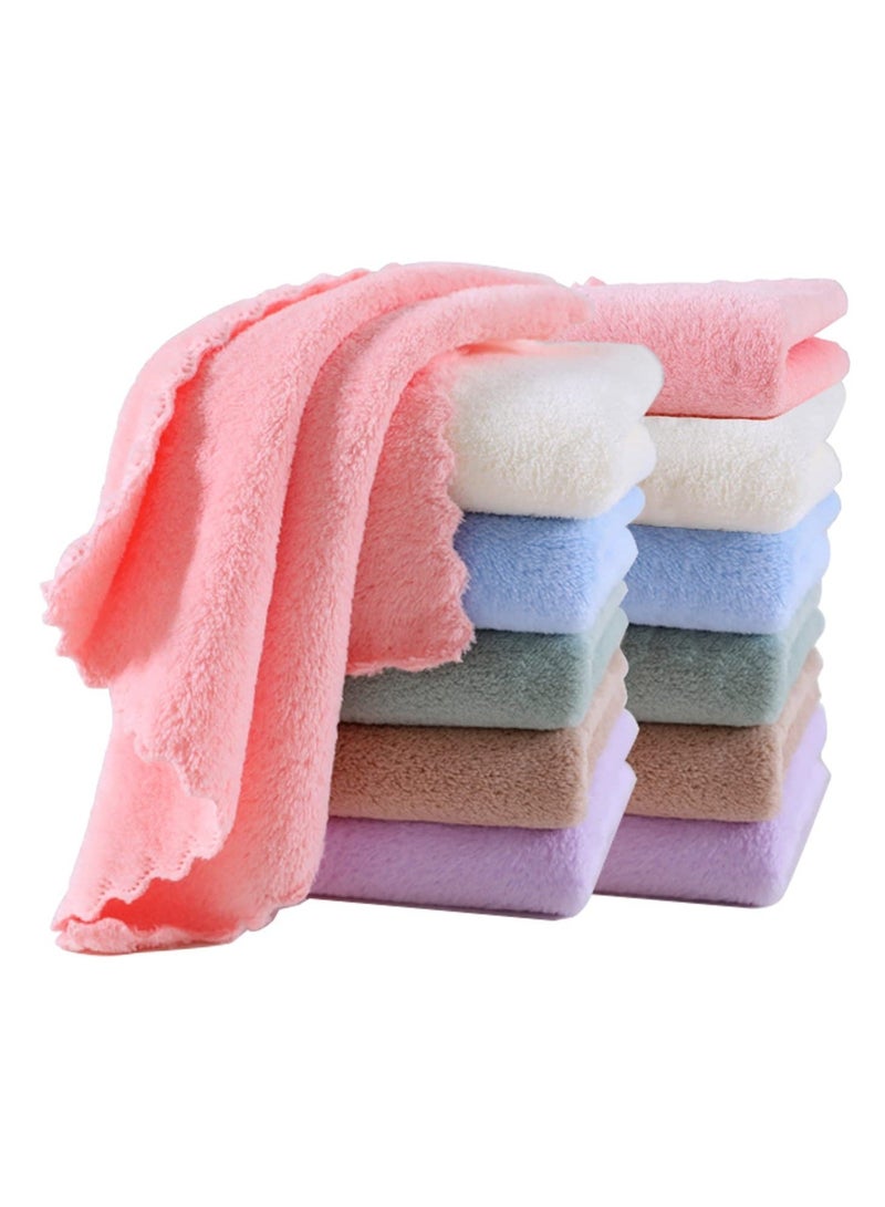 كابتن تيك 12-Pack Baby Washcloths, Baby Face Towels Microfiber Coral Fleece Extra Absorbent And Soft For Newborns, Infants and Toddlers, Absorbent and Breathable - Image 1