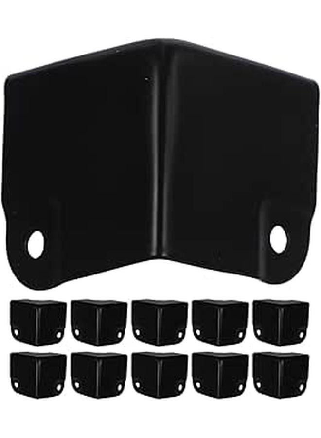 12Pcs Black Metal Box Protective Corners 40mm Edge Guards For Furniture Cabinets - Image 1