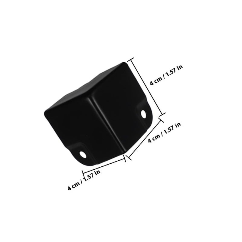 12Pcs Black Metal Box Protective Corners 40mm Edge Guards For Furniture Cabinets - Image 3