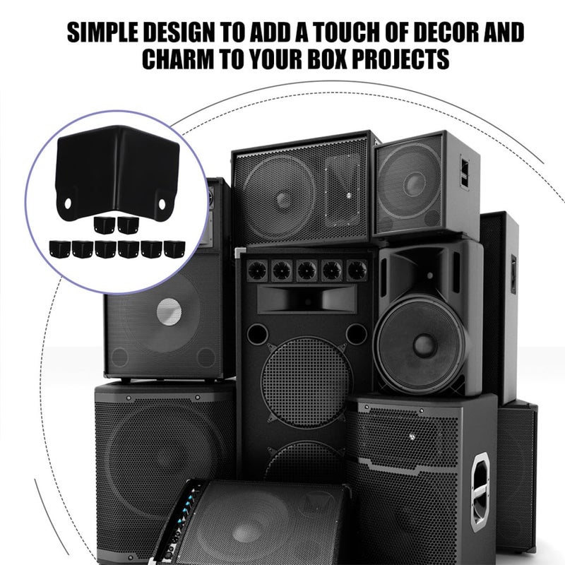 12Pcs Black Metal Box Protective Corners 40mm Edge Guards For Furniture Cabinets - Image 5