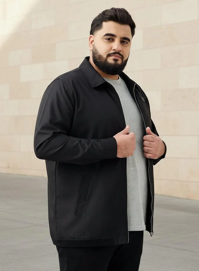 Men Regular Fit Longline Jacket