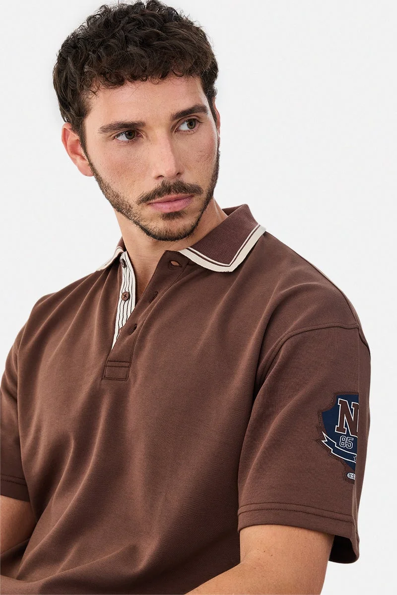 SNITCH Brown Graphic Half Sleeve Oversized Streetwear T-Shirt