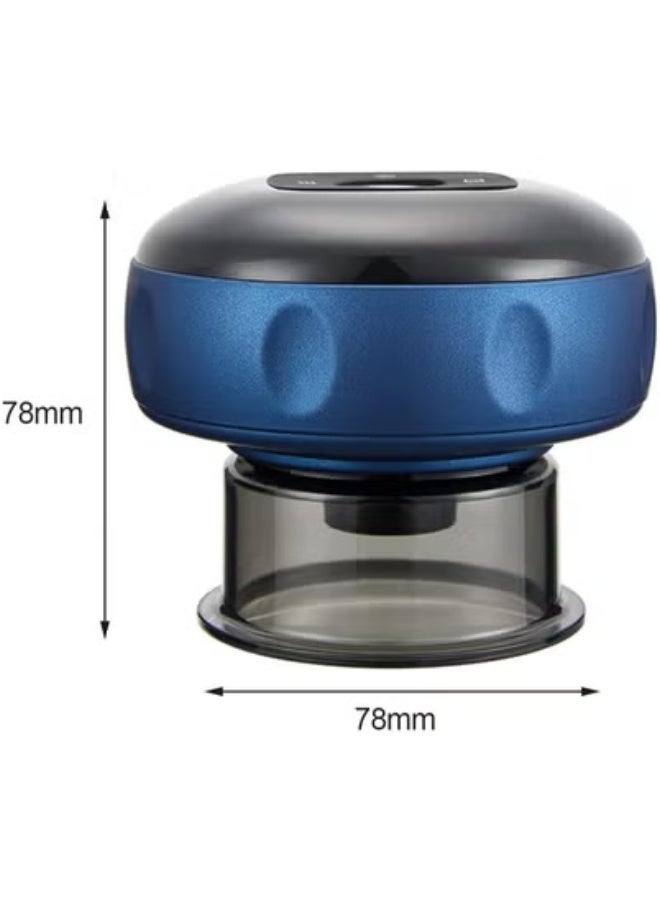 إلترازون Electric Cupping Therapy Massager with 12 Adjustable Suction Levels and Smart Heat Function | Portable Rechargeable Gua Sha & Vacuum Therapy Device for Deep Tissue Massage, Pain Relief, Muscle Relaxation on Back & Neck | Cordless, Skin-Safe Wellness Tool – Blue  - Image 4