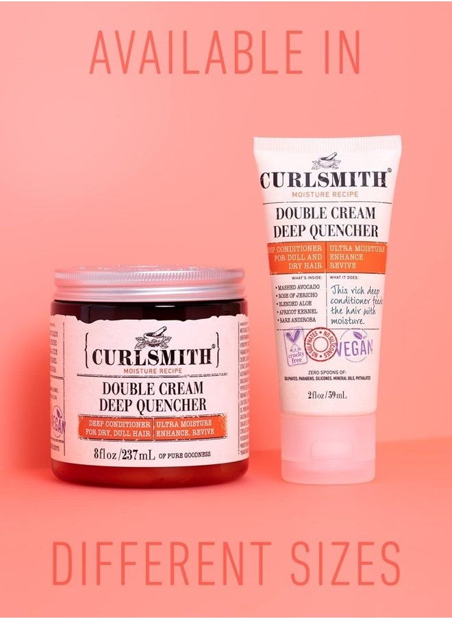 CURLSMITH - Double Cream Deep Quencher - Vegan Moisturising Deep Conditioner for Ultra Dry, Wavy, Curly or Coily Hair (8oz) - Image 1