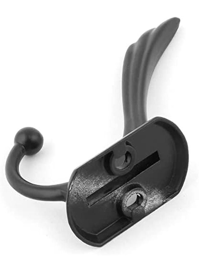 شريط تعليق المعاطف الأسود المثبت على الحائط بأسلوب رجعي، سلة معلقة على الباب، خطاف - Image 4