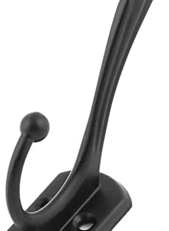 شريط تعليق المعاطف الأسود المثبت على الحائط بأسلوب رجعي، سلة معلقة على الباب، خطاف - Image 3