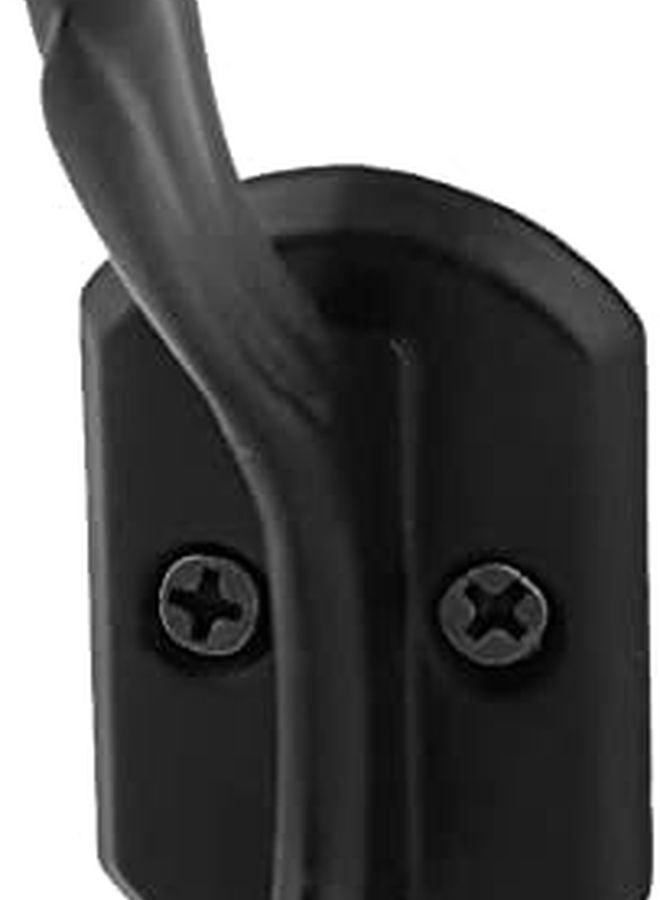 شريط تعليق المعاطف الأسود المثبت على الحائط بأسلوب رجعي، سلة معلقة على الباب، خطاف - Image 1