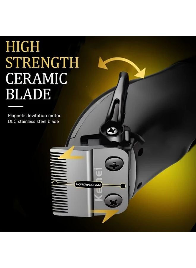 Kemei KM 1767 ماكينة حلاقة كهربائية احترافية أزرق شحن سريع باليو إس بي - Image 4