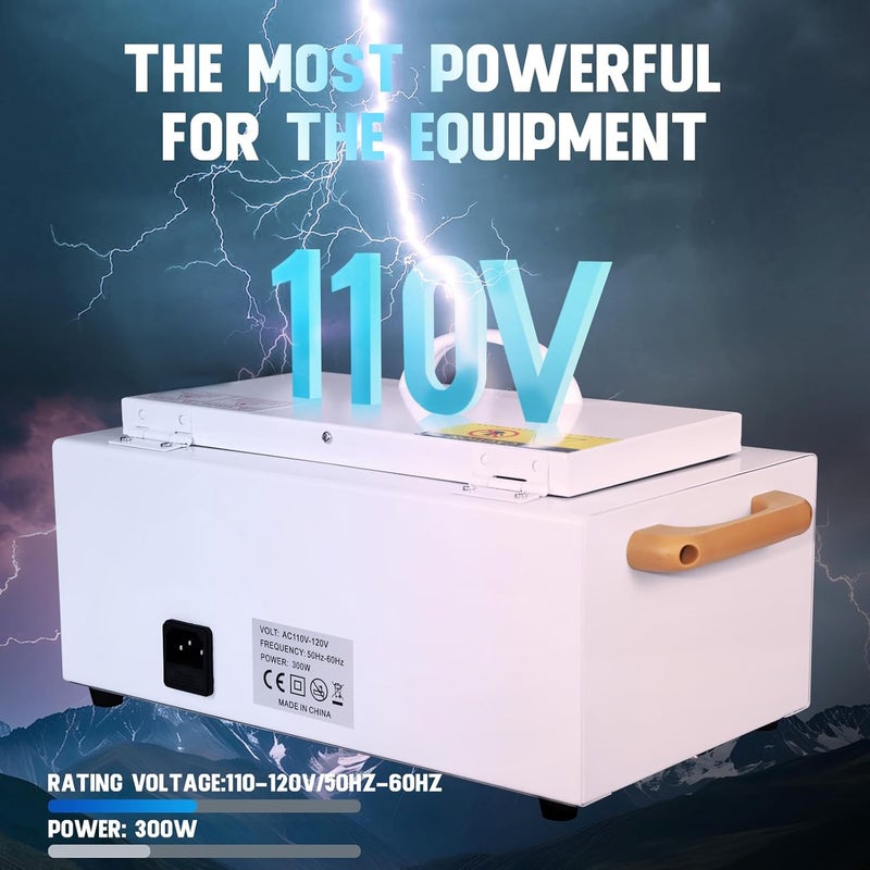 SMITH CHU High Temperature Metal Tool Cleaning Box, 110V 300W 1.5L with Timer Manicure Pedicure SPA Salon Barber Equipment for Sundry Beauty Hair Nail Metal Tools with Handle - Image 3