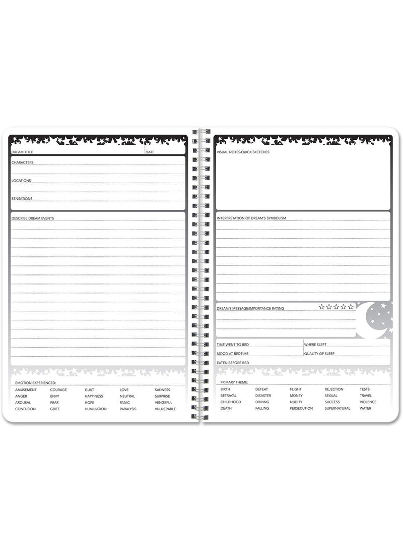 BookFactory BookFactory Dream DiaryDream JournalLog Book 120 Pages  6 x 9 Durable Thick Translucent Cover WireO Binding LOG12669CWADreamDiaryDX  - Image 3