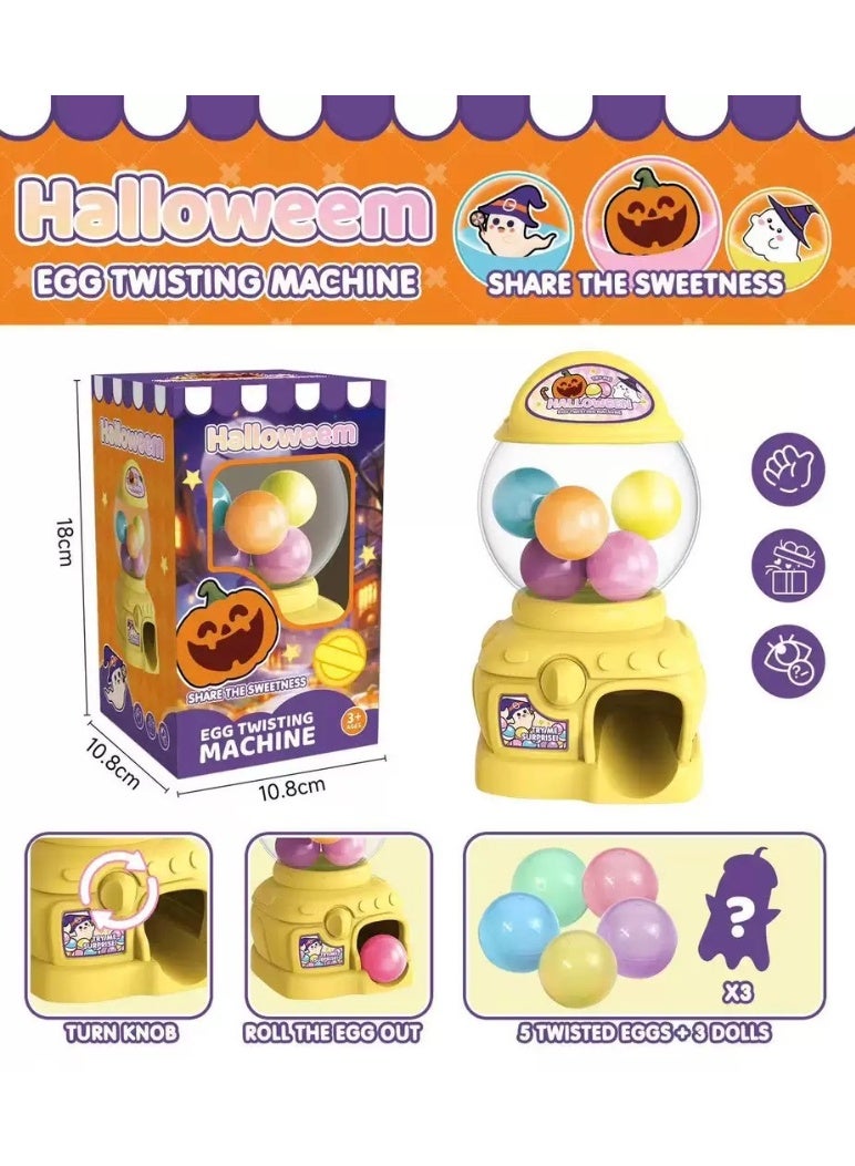 Halloween Candy Capsule Toy Machine – Mini Gashapon Vending Toy Dispenser with Surprise Toys Inside | Fun Halloween Gift for Kids & Party Decoration - Image 1