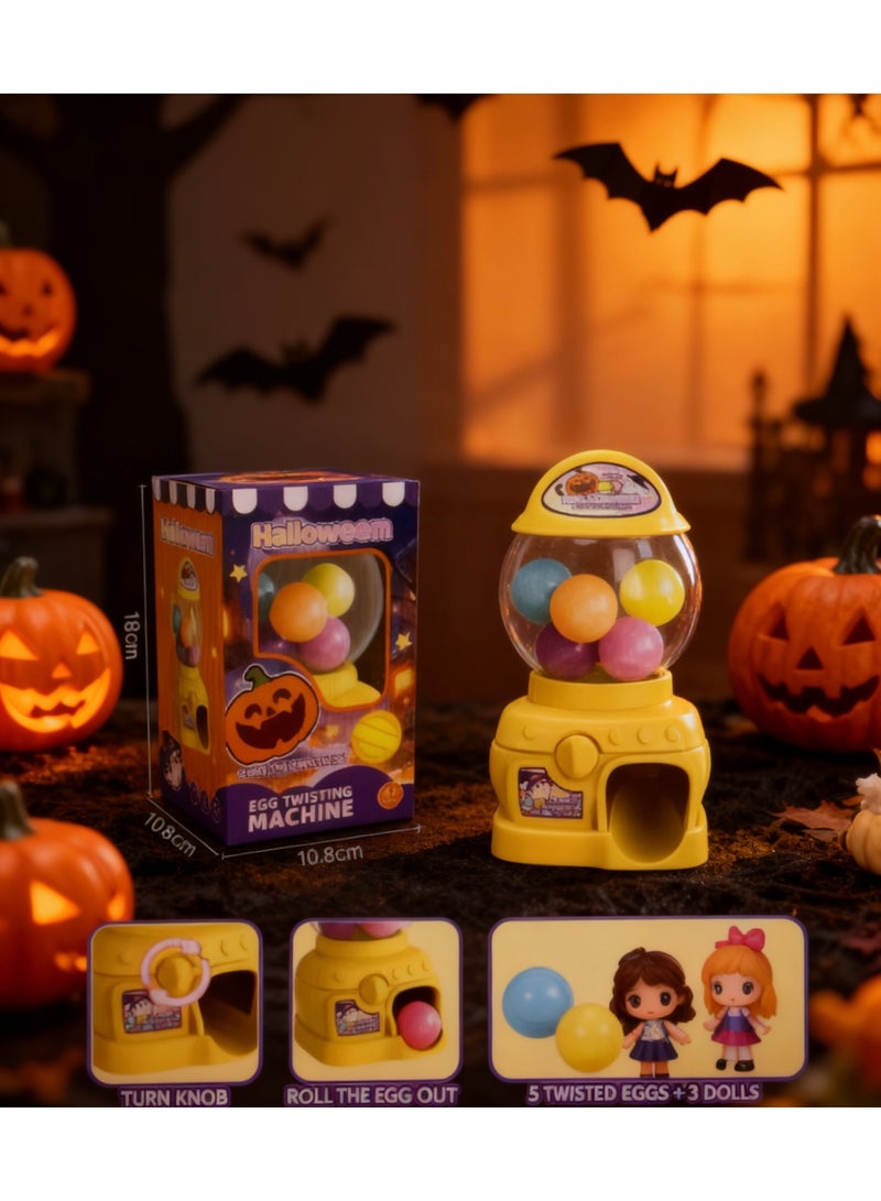 Halloween Candy Capsule Toy Machine – Mini Gashapon Vending Toy Dispenser with Surprise Toys Inside | Fun Halloween Gift for Kids & Party Decoration - Image 2