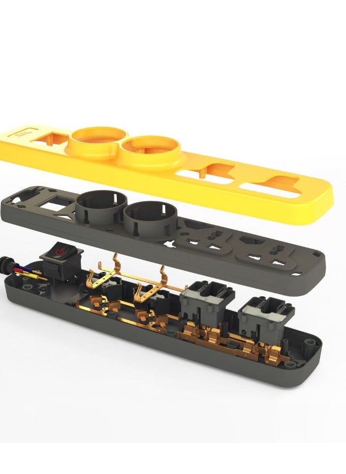 Power Strip Ilock Pro 4 Outlets (2 Schuko Sockets + 2 Universal Sockets) 2m cable 3680 watt 16A