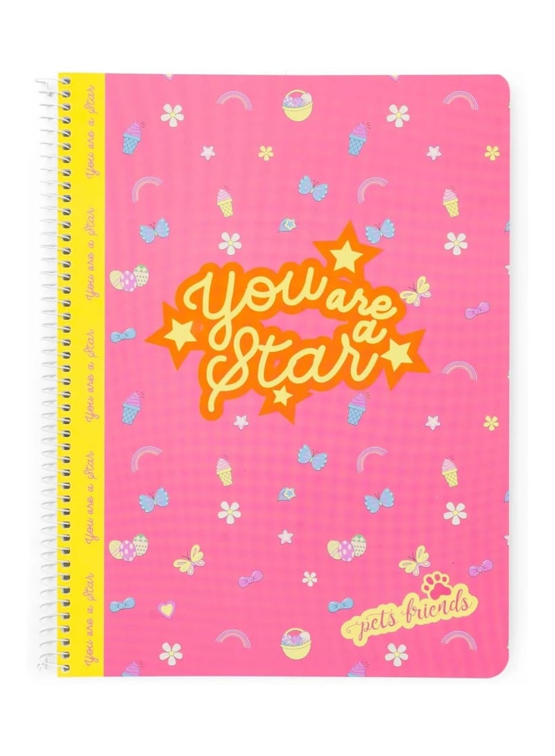 Ambar 1-Piece A4 Size Spiral Notebook Magical World Design Assorted Colours - Image 5