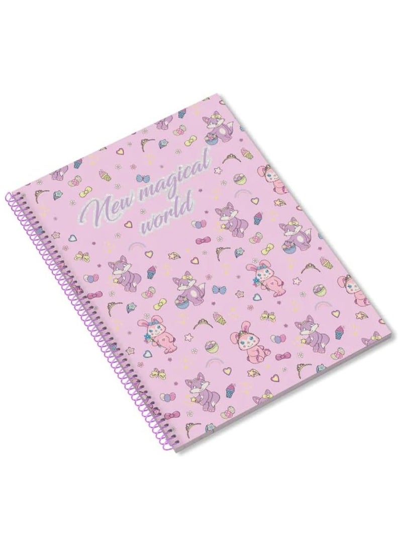Ambar 1-Piece A4 Size Spiral Notebook Magical World Design Assorted Colours - Image 2